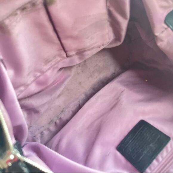 COACH Ashley Grey Op Art Burgundy Ashley Madison Shoulder Bag Tote Satchel 15926 - Picture 4 of 11